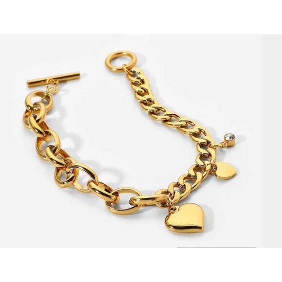 Cuban and Oval Chain Bracelet with Round Zirconium - Picture 4 of 5